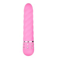 Easytoys Diamond - vibratorstav med spiral - pink