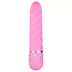 Easytoys Diamond - vibratorstav med spiral - pink