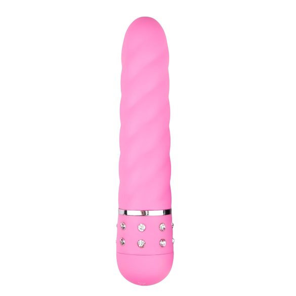 Easytoys Diamond - vibratorstav med spiral - pink