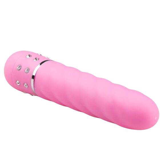 Easytoys Diamond - vibratorstav med spiral - pink