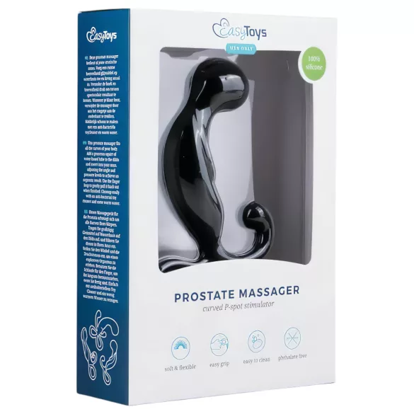 EasyToys - prostatamassager - sort silikone dildo