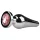 EasyToys Metal No.11 - anal plug i kegleform med pink sten (sølv, 3,5 cm)
