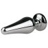 Easytoys - analplug med lyserød sten - metal sølv 3,5cm
