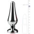 Easytoys - analplug med lyserød sten - metal sølv 3,5cm