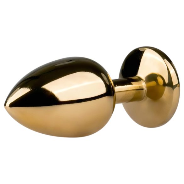 Easytoys Metal No.1 - plug med lilla sten - guld (2,5 cm)