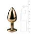 Easytoys Metal No.1 - plug med lilla sten - guld (2,5 cm)