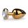 Easytoys Metal No.1 - Anal Plug med Hvid Sten - Guld (2,5 cm)