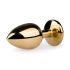 Easytoys Metal No.1 - Anal Plug med Hvid Sten - Guld (2,5 cm)