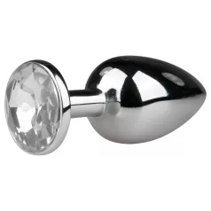 EasyToys - metal anal plug (sølv-hvid)