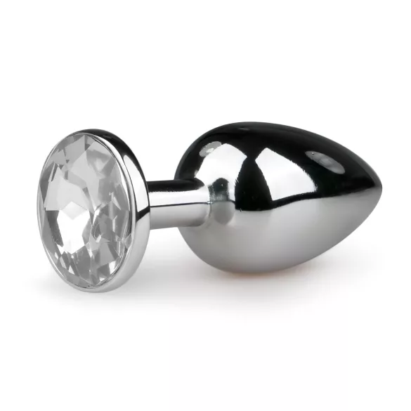 EasyToys - metal anal plug (sølv-hvid)