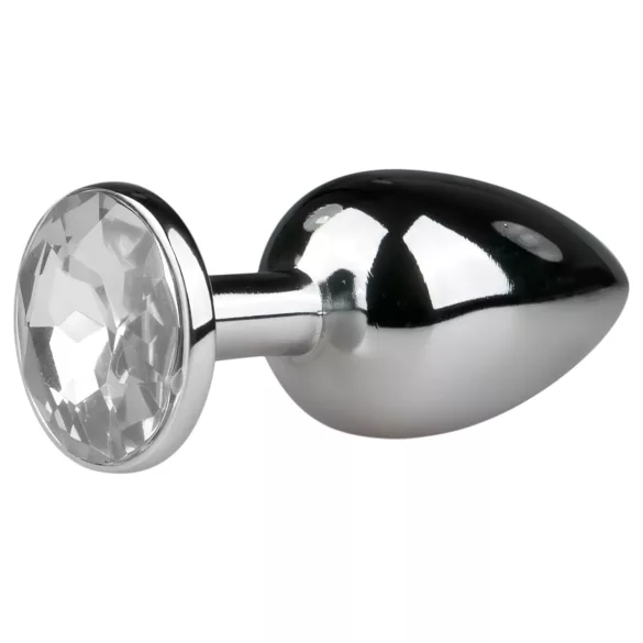 EasyToys - metal anal plug (sølv-hvid)
