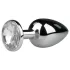 EasyToys - metal anal plug (sølv-hvid)
