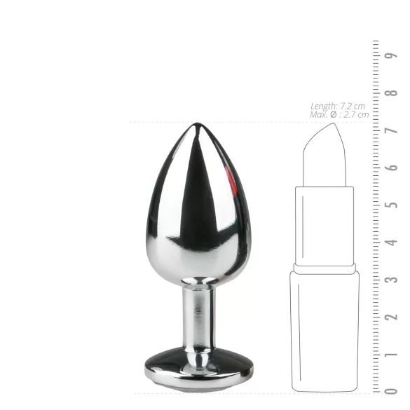 EasyToys - metal anal plug (sølv-hvid)