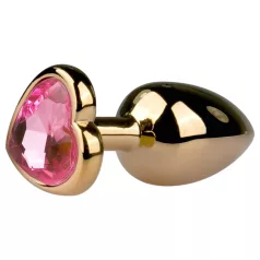 Easytoys - analprop - metal med guld-rosa juvel - 2,5 cm