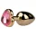 Easytoys - analprop - metal med guld-rosa juvel - 2,5 cm