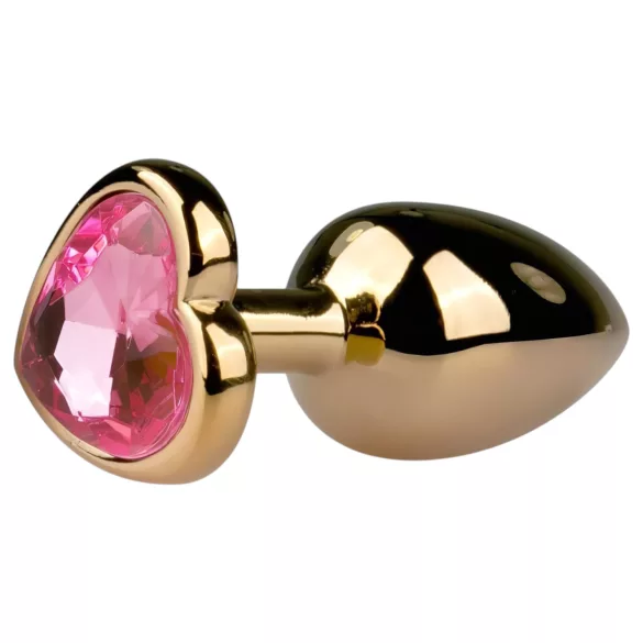 Easytoys - analprop - metal med guld-rosa juvel - 2,5 cm