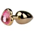 Easytoys - analprop - metal med guld-rosa juvel - 2,5 cm
