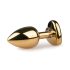Easytoys Metal No.3 - anal plug - guld-rosa (2,5 cm)