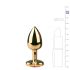 Easytoys - analprop - metal med guld-rosa juvel - 2,5 cm