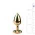 Easytoys - analprop - metal med guld-rosa juvel - 2,5 cm