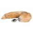 Easytoys Fox NO1 - metal anal plug med rævehale (sølv-rød)