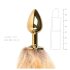 Easytoys Fox NO1 - Metal Anal Plug med Rævehale (Guld-Rød)