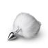 Easytoys Bunny NO1 - metal anal plug med kaninhale (sølv-hvid)