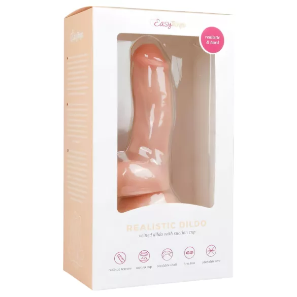 Easytoys - dildo med sugekop og testikler - 15cm - natur