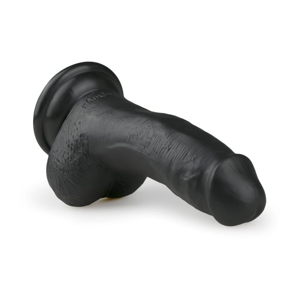 Easytoys - dildo med sugekop og testikler - sort 15cm