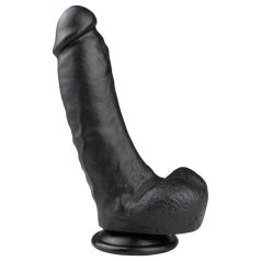Easytoys - dildo med sugekop og testikler - 20cm - sort
