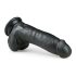 Easytoys - dildo med sugekop og testikler - 20cm - sort