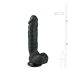 Easytoys - dildo med sugekop og testikler - 22,5 cm - sort