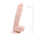 Easytoys - dildo med testikler og sugekop - stor - natur 26,5cm