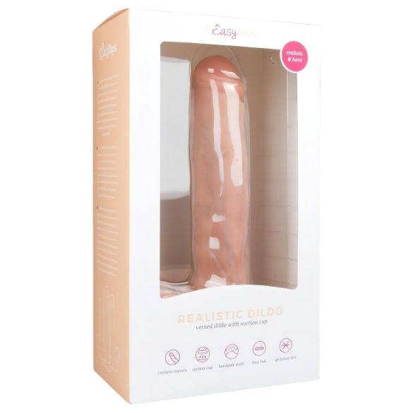 Easytoys - Sugekop Dildo med Kugler (29,5cm) - Natur