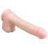Easytoys - Sugekop Dildo med Kugler (29,5cm) - Natur
