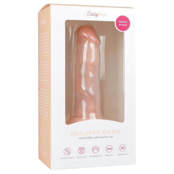 Easytoys - realistisk dildo med sugekop - 15,5cm - natur