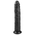 Easytoys - dildo med sugekop - ekstra stor - 28,5cm - sort