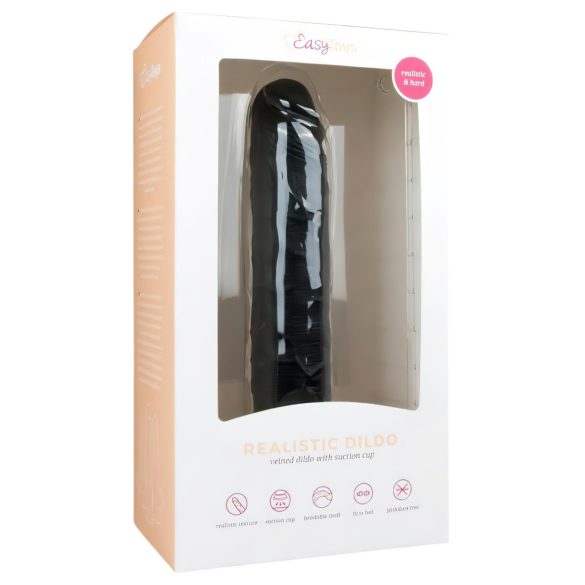 Easytoys - dildo med sugekop - ekstra stor - 28,5cm - sort