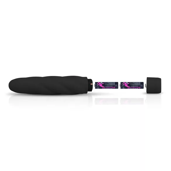 Easytoys Power Vibe - vibratorstav med spiral - silikone - sort
