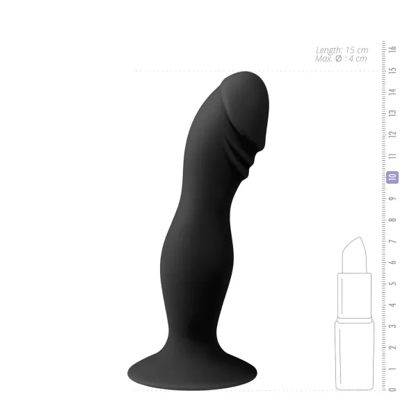 Easytoys - realistisk dildo med sugekop - sort