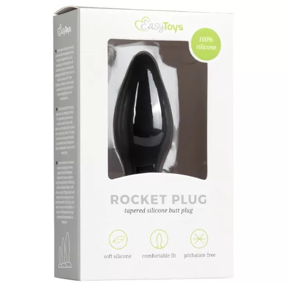 Easytoys - silikone analplug - lille - sort
