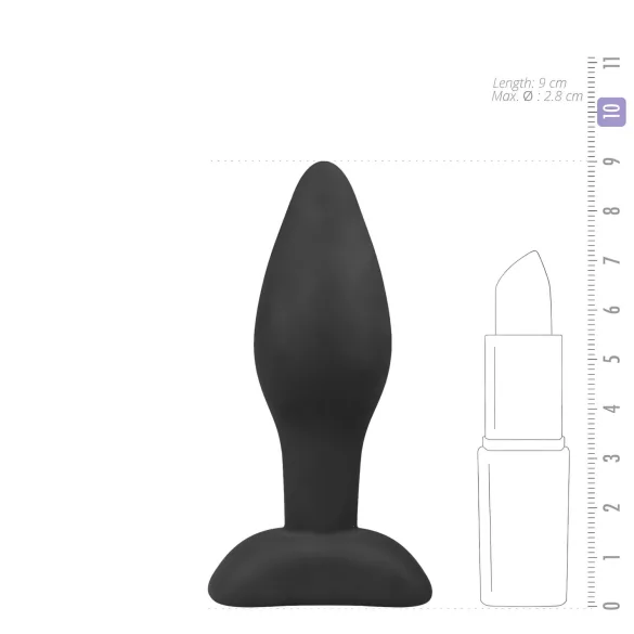 Easytoys - silikone analplug - lille - sort