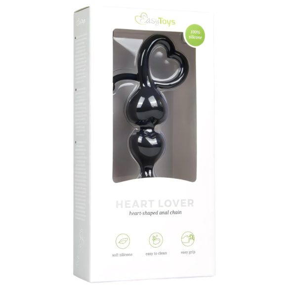EasyToys - analdildo med kugler - sort