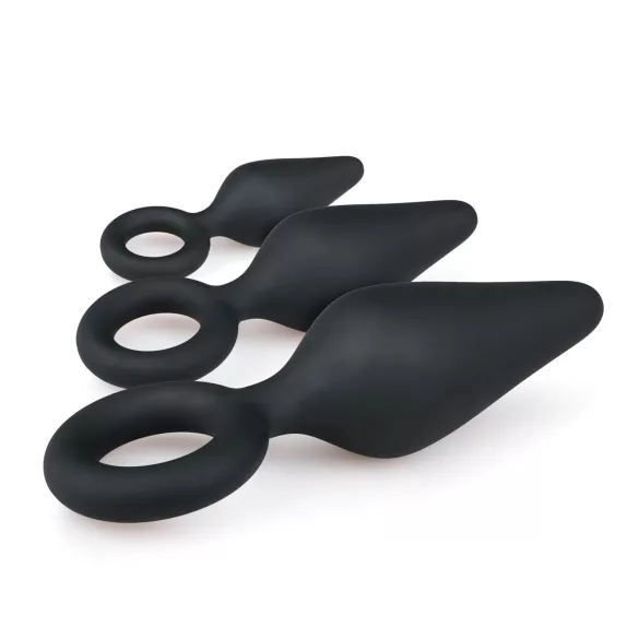 Easytoys - analprop sæt med ring - 3 stk sort