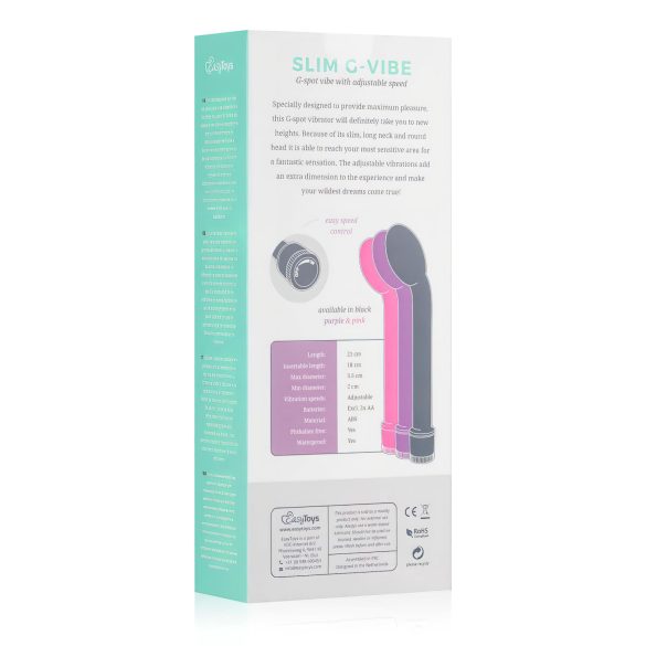 Easytoys - G-punkt vibrator - slank form - sort
