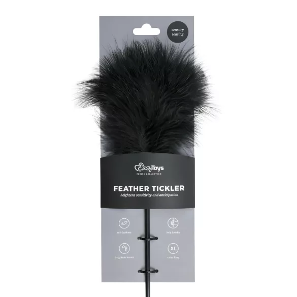 Easytoys - fjerteaser - lang - sort