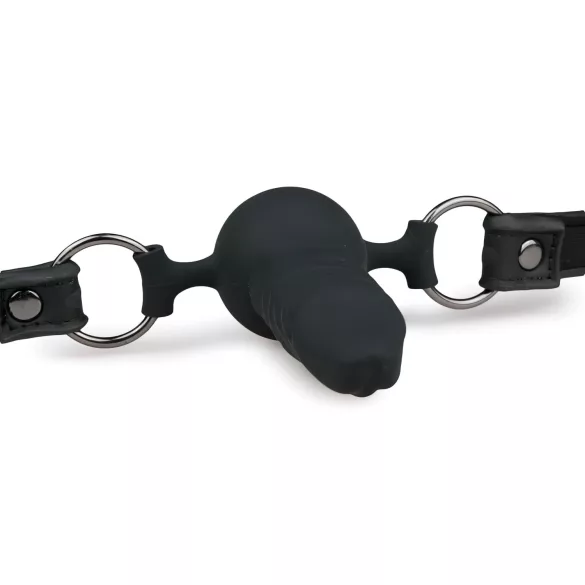 Easytoys - mundgag med indvendig dildo - sort