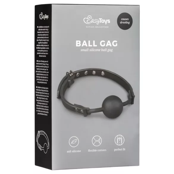 EasyToys - silikon mundgag med kugle (sort)