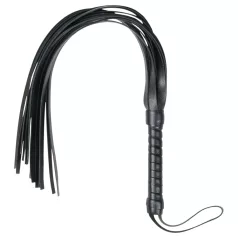 Easytoys - flogger pisk - blød kunstlæder - sort