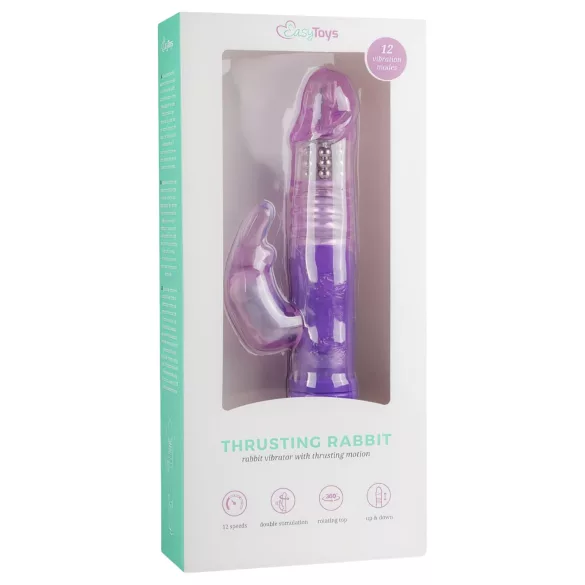Easytoys Bunny - rabbit vibrator med rotation - silikone lilla